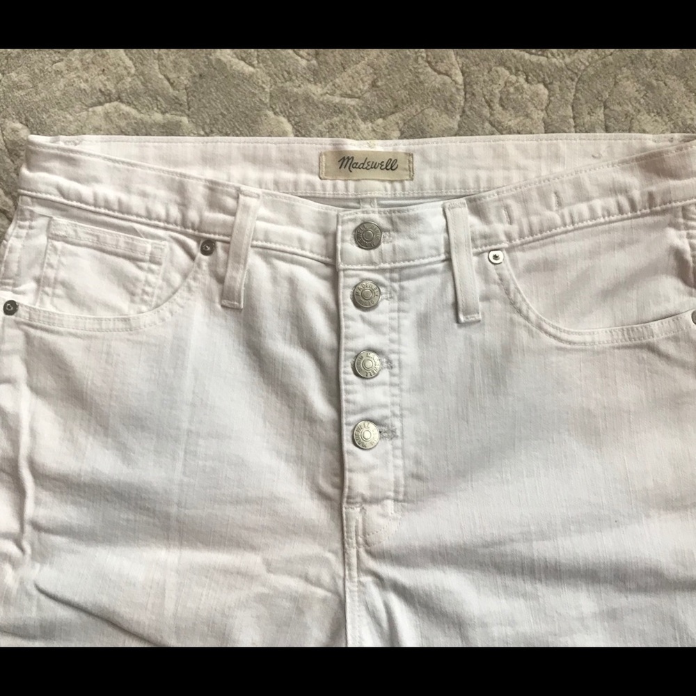Madewell high rise white skinny jeans